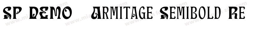SP DEMO   Armitage Semibold Regular字体转换